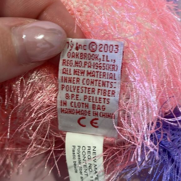 2003 Ty Punkies Collection Swoosh the Pink, White & Purple Horse Excellent Used… - Picture 8 of 8